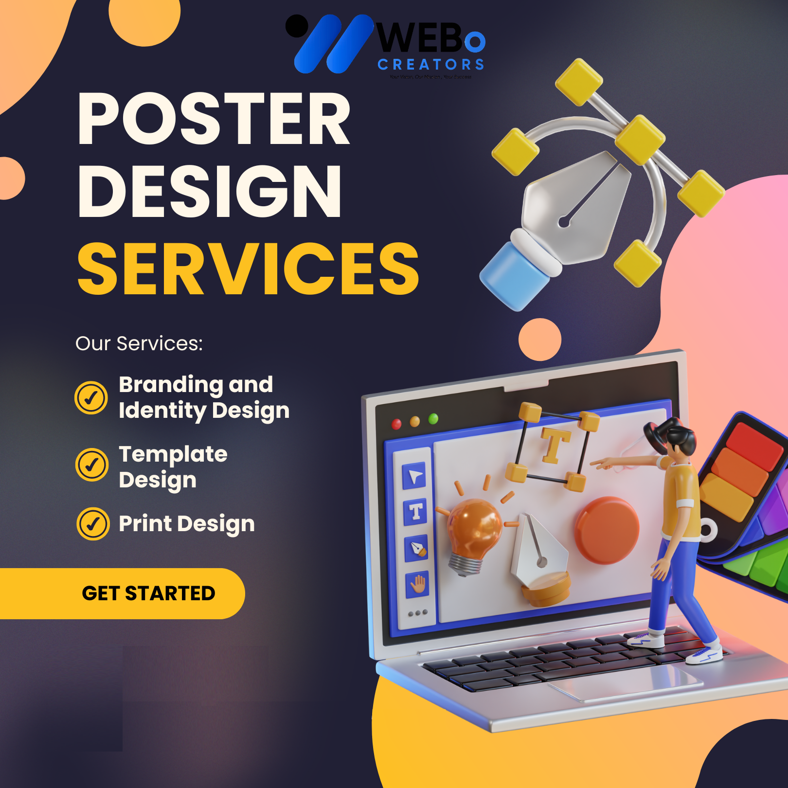 Poster Design Service | Get Powerful Advertising Poster in Brisbane, CA for Business and Events